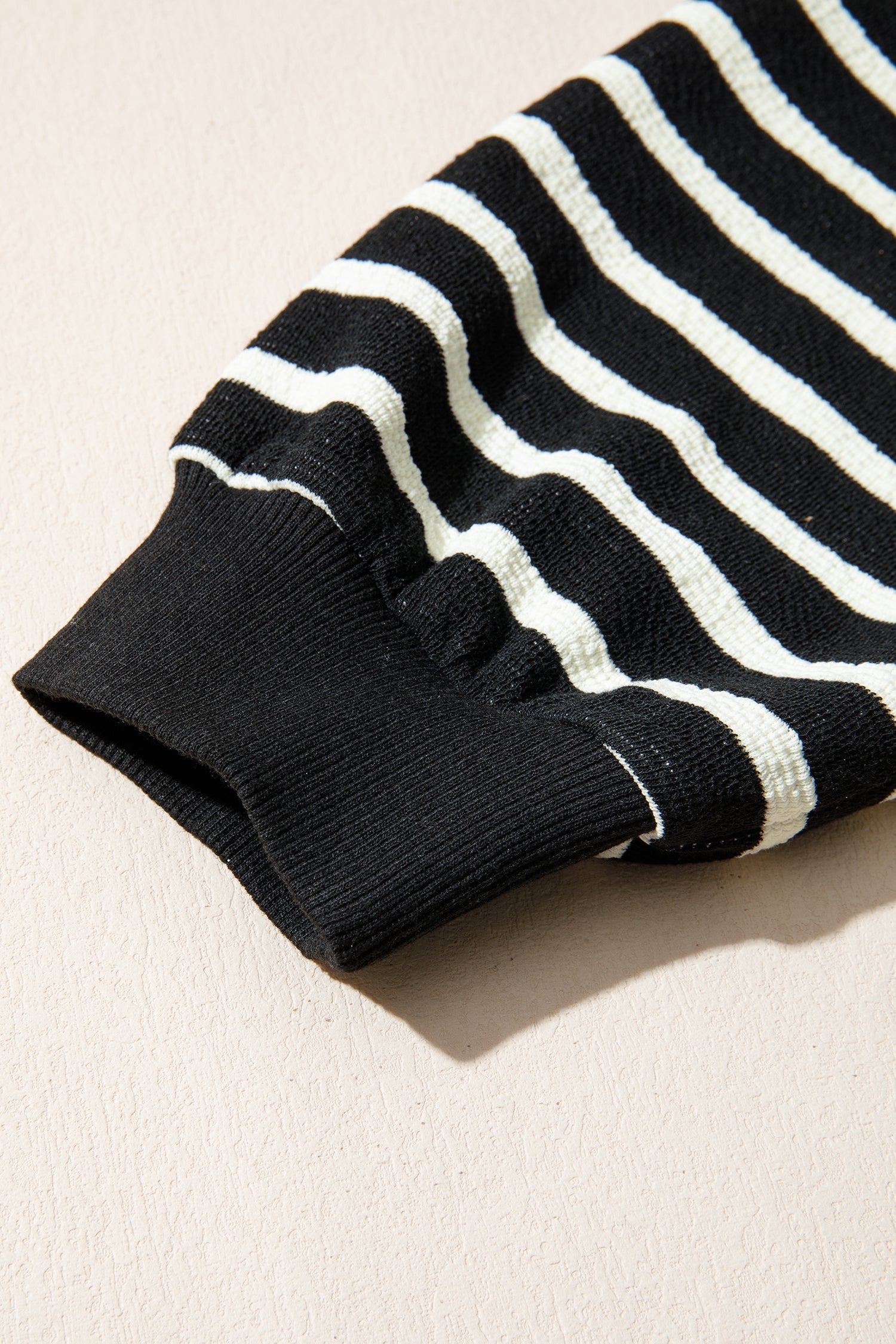 Christmas Stripe Contrast MERRY Drop Shoulder Sweatshirt