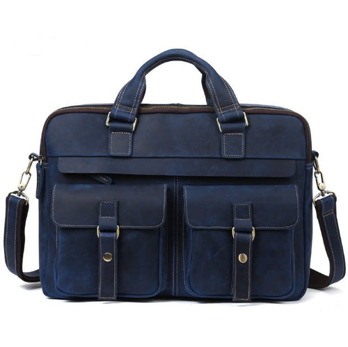 15.6 inch Laptop Bag - Genuine men''s bags retro men''s business bags