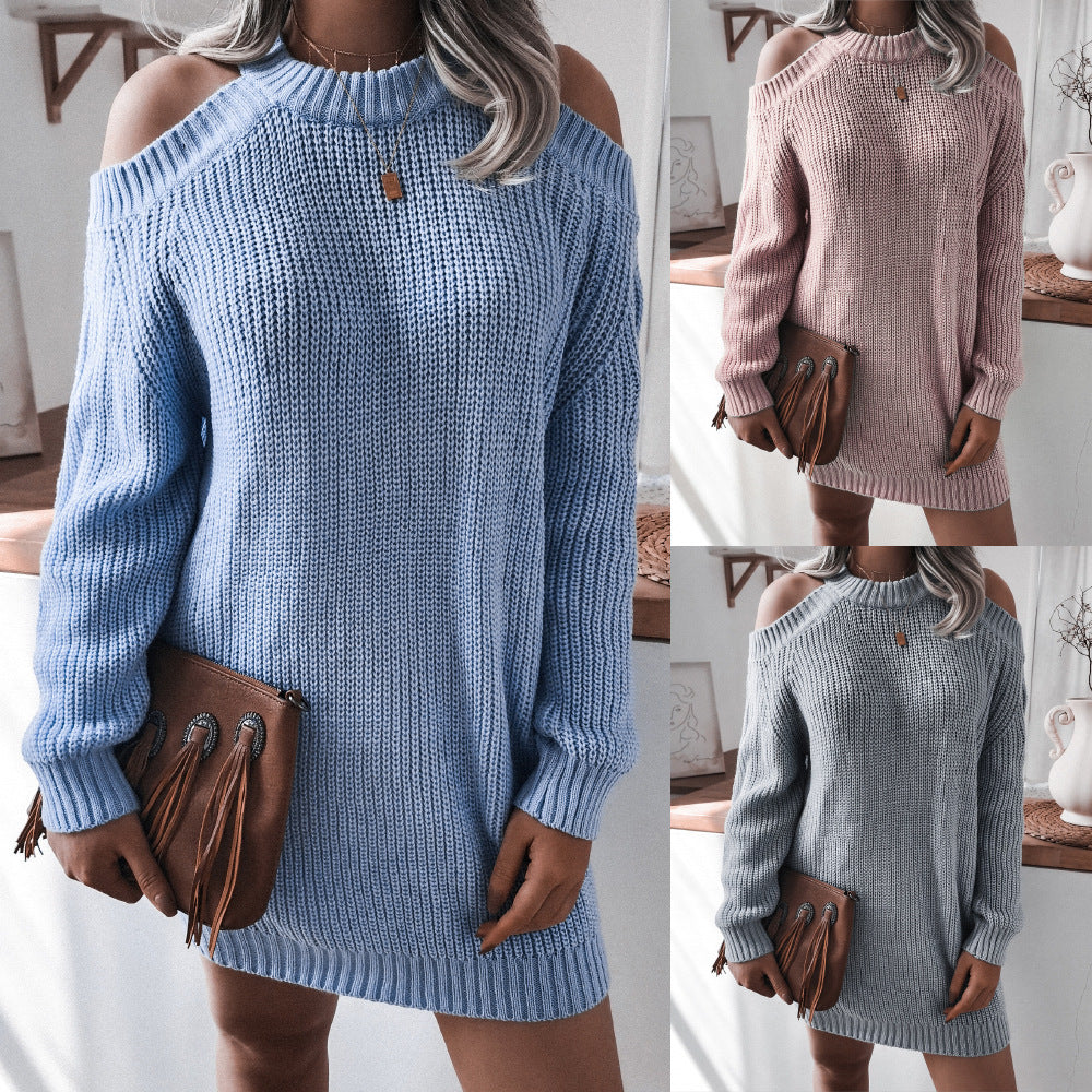 Knitwear College Sweaters - Sweater For Women Long Blue Gray