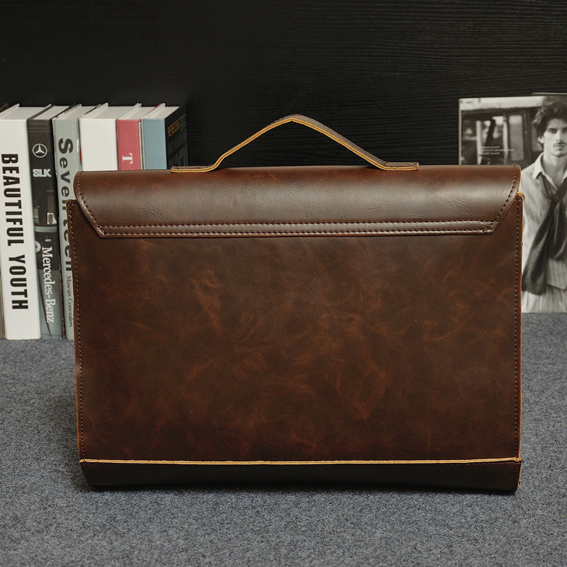 Men's Leather Handbag Briefcase - men's classic single shoulder bag