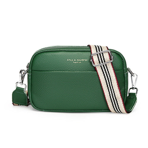 Simple Shoulder Messenger Bag - Top Layer Cowhide Small Square Bag