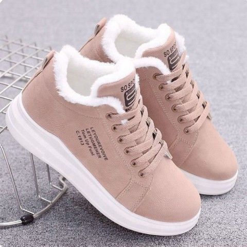 All-match Thick-soled And Velvet Sneakers - Thickened Warm Daddy Shoes