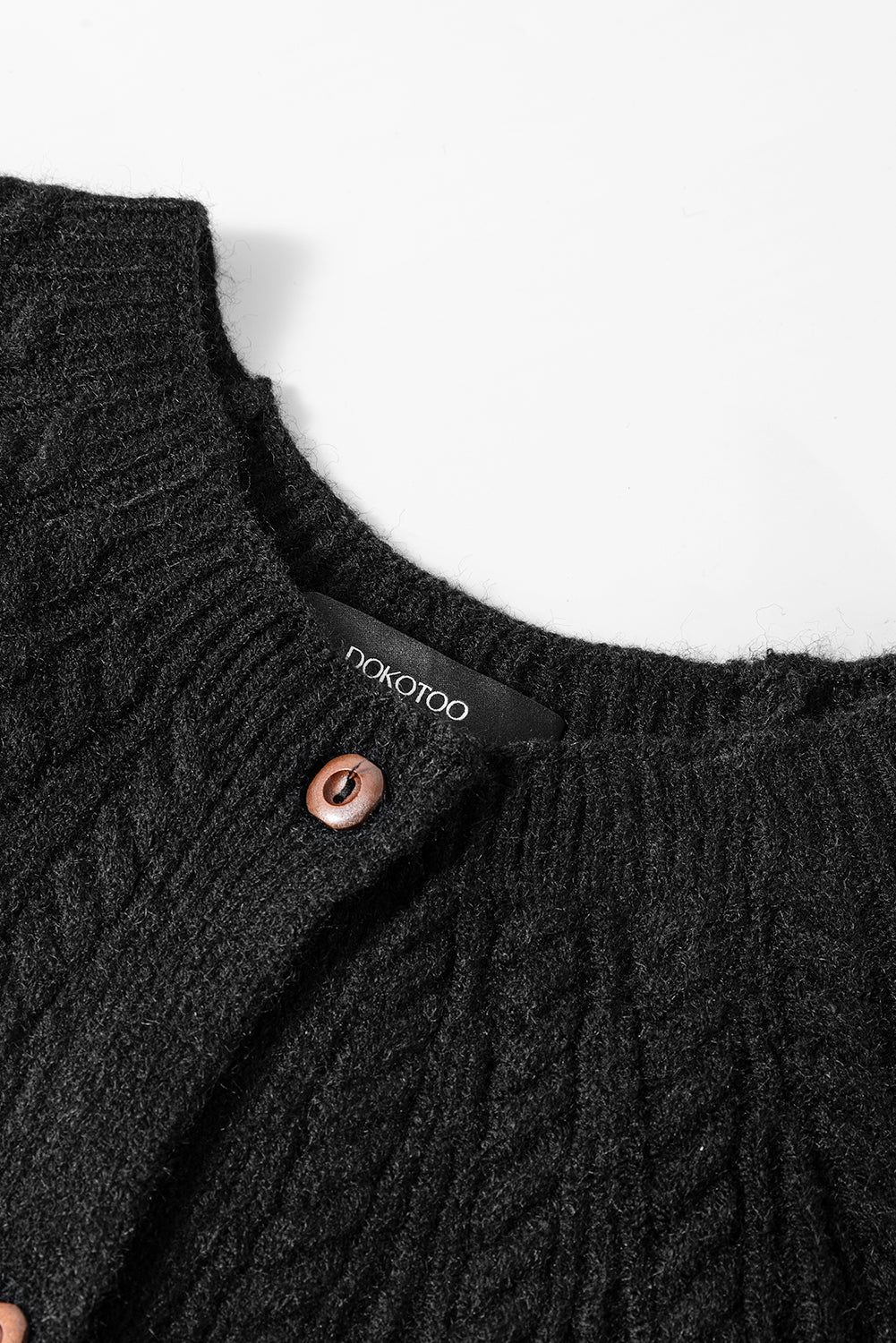 Textured Knit Button-Up Long Sleeve Sweater Cardigan