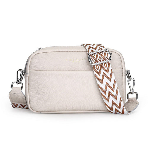 Simple Shoulder Messenger Bag - Top Layer Cowhide Small Square Bag