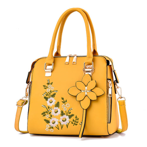 Fashion Flowers Embroidered Handbag - Women Shoulder Messenger Bags