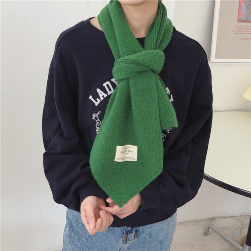 Pure Color Knitted All-match Cute Multifunctional Scarf