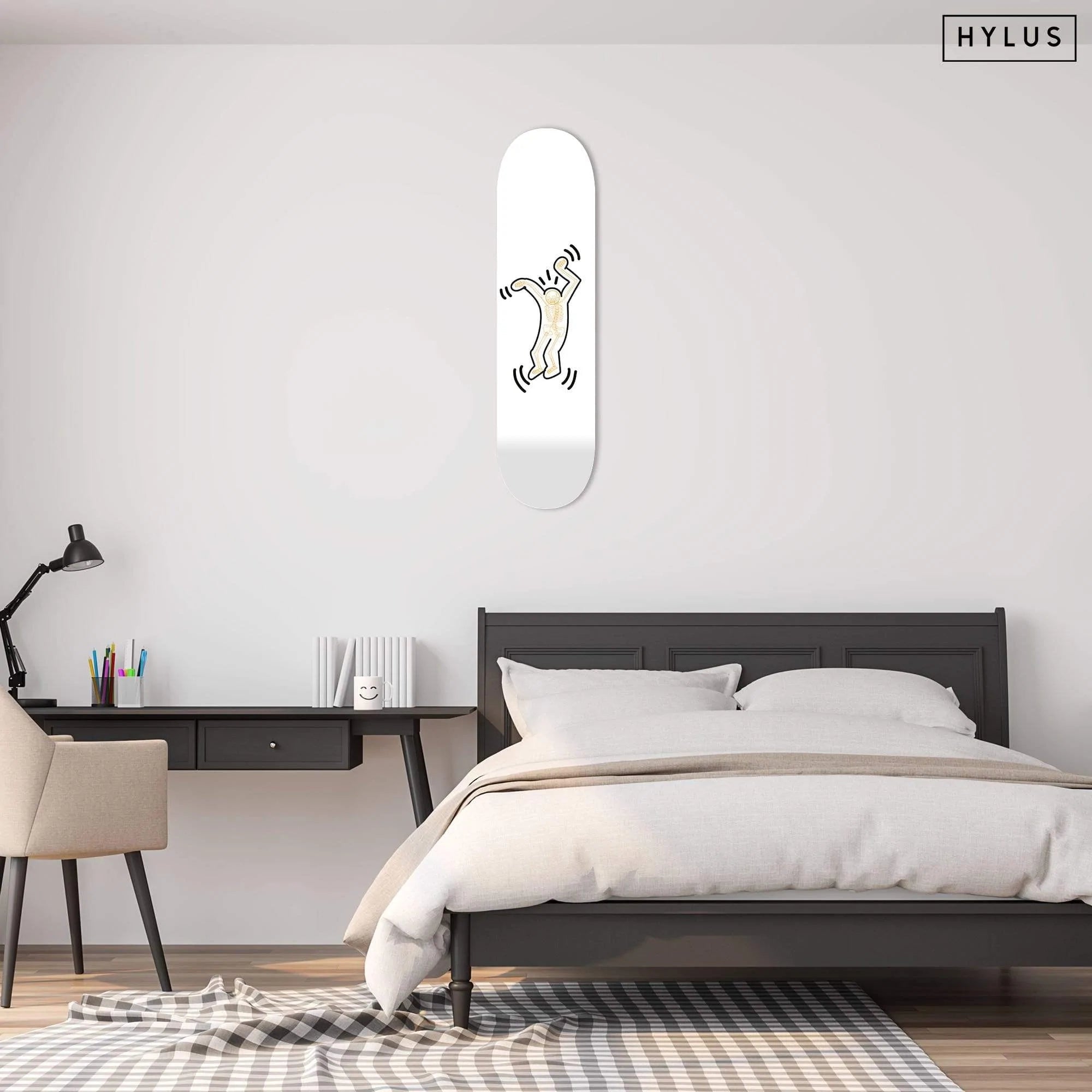 Skeleton Orange Skateboard