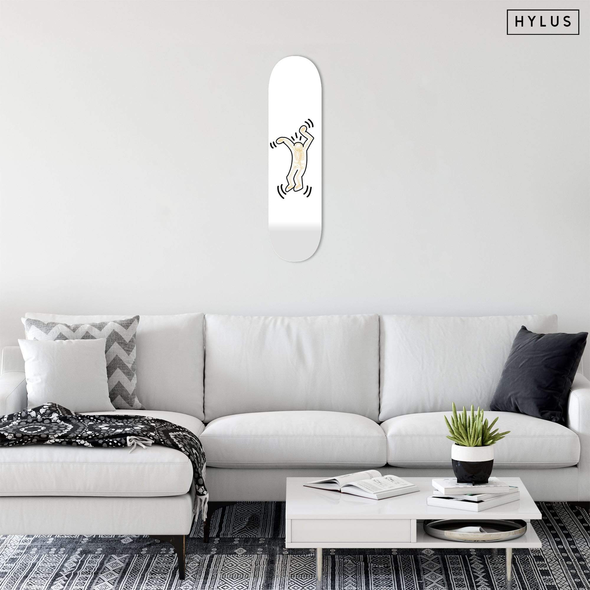 Skeleton Orange Skateboard