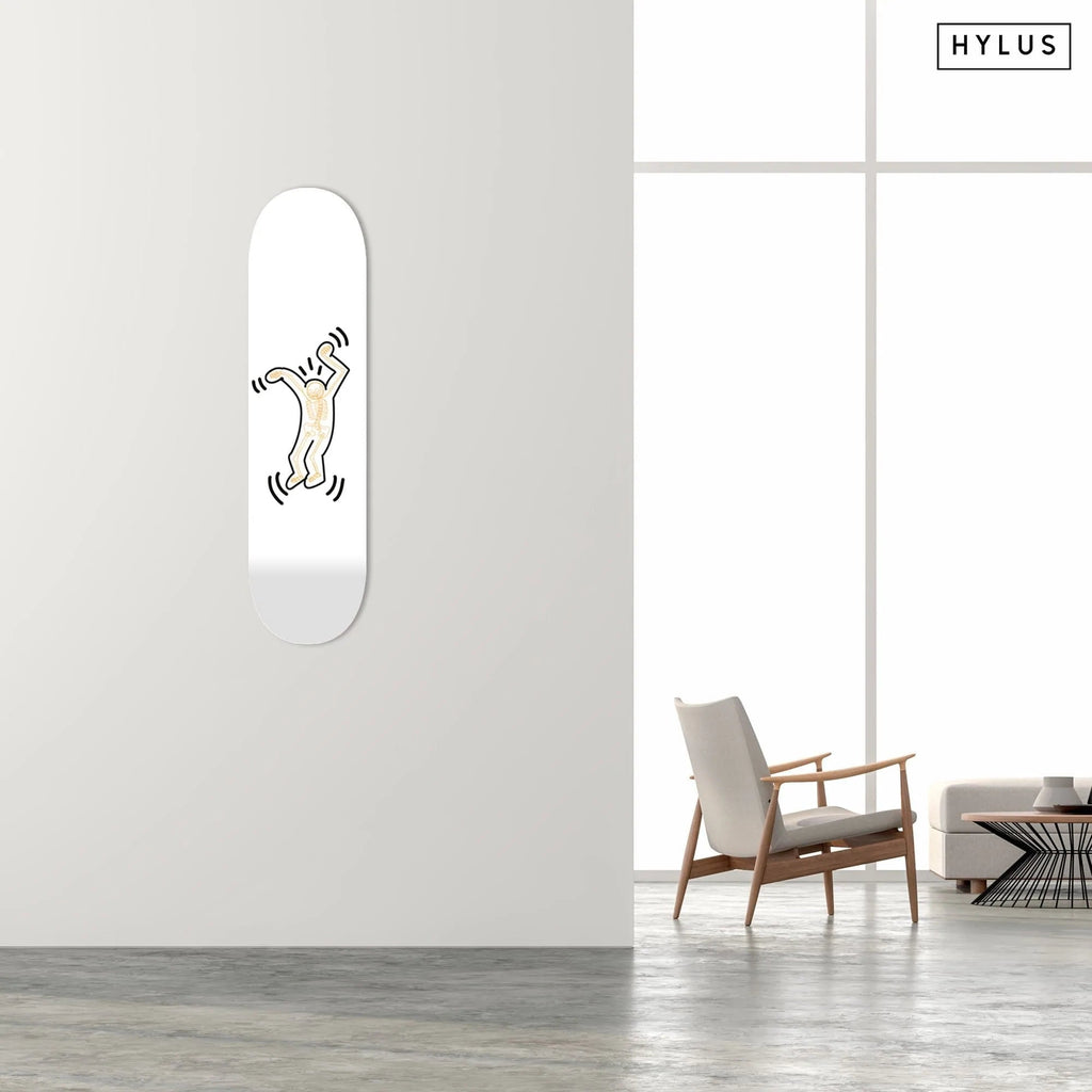 Skeleton Orange Skateboard