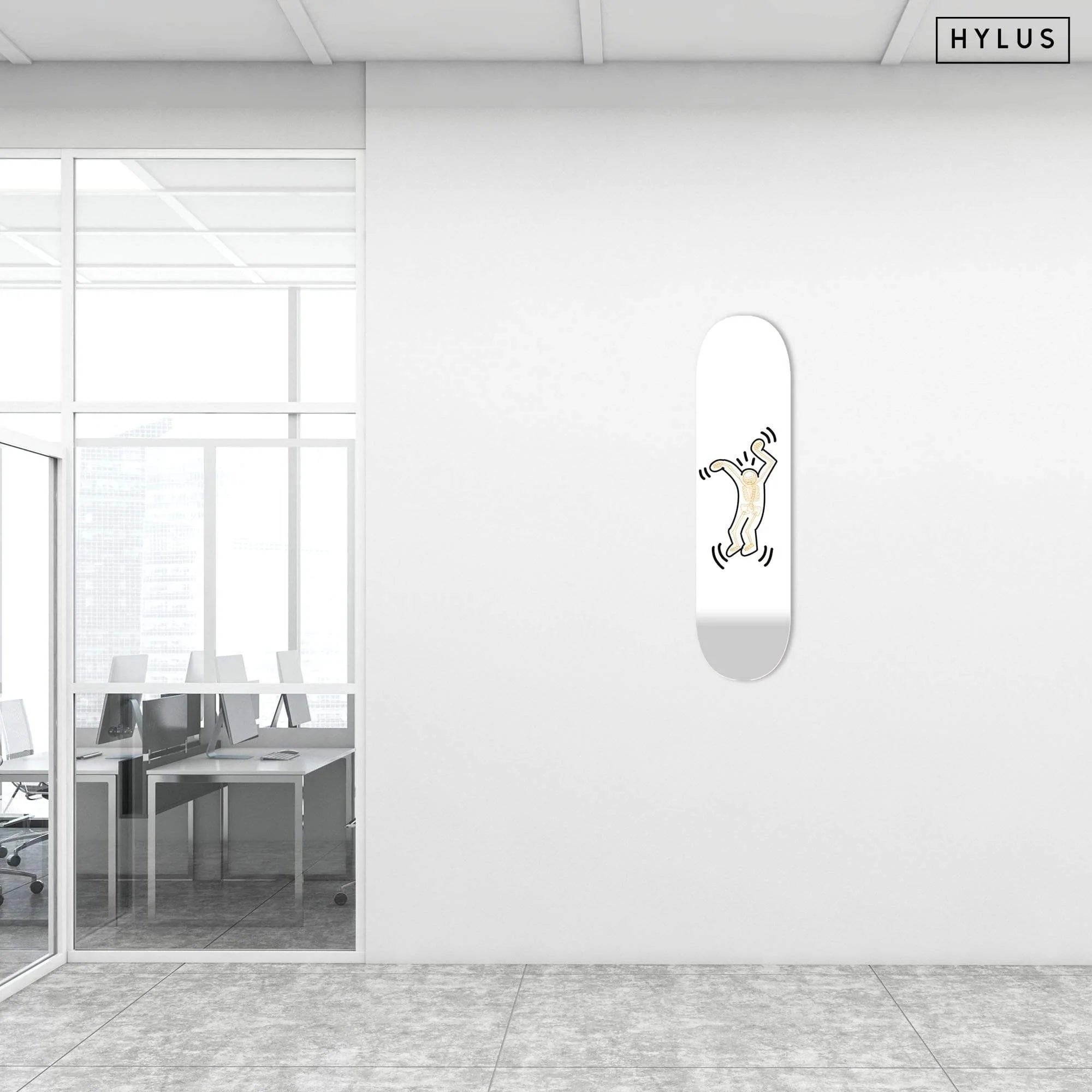 Skeleton Orange Skateboard