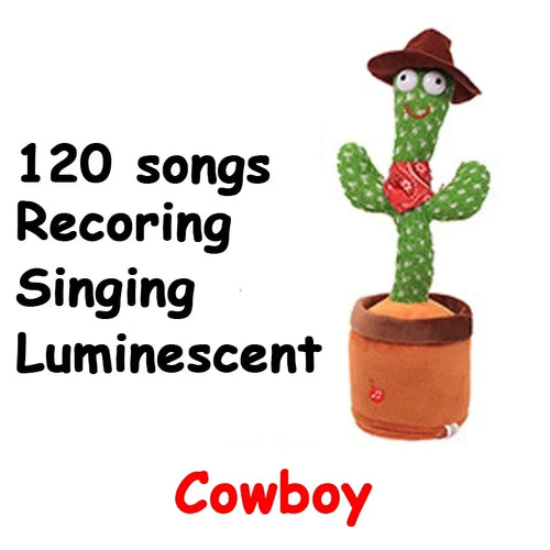 Rechargeable Dancer Cactus Glowing Dancing Electronic Plush Toys Can