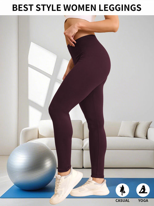 Women's Super Soft Leggings High Elasticity No See Through Workout