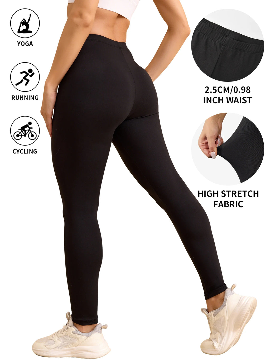 Women's Super Soft Leggings High Elasticity No See Through Workout