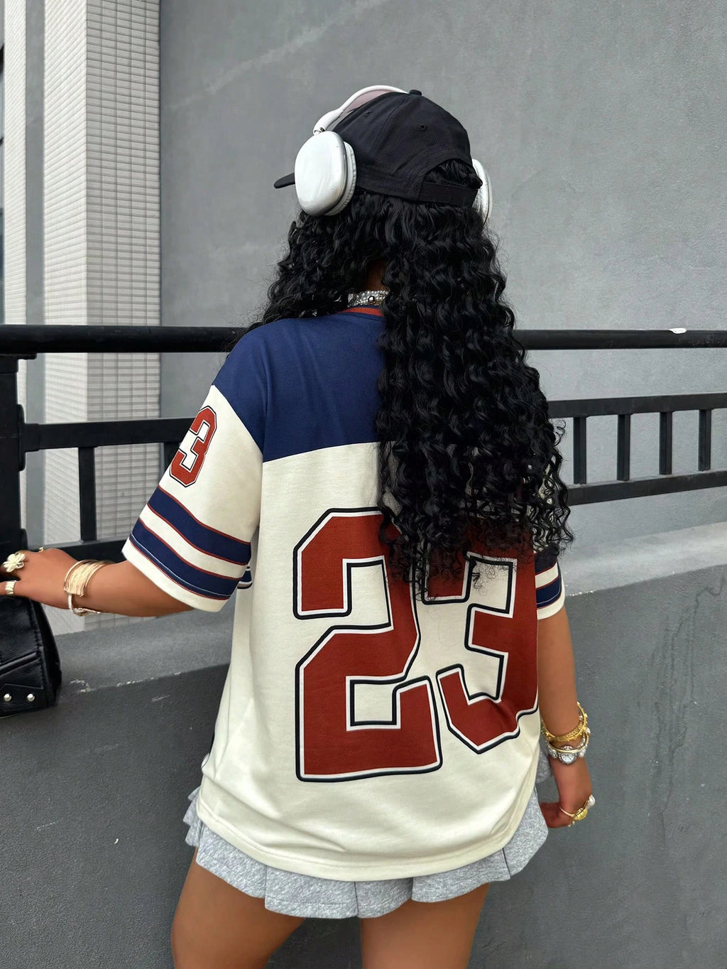 California 23 Printed Letter Jersey Women'S T-Shirt V-Neck Loose Short