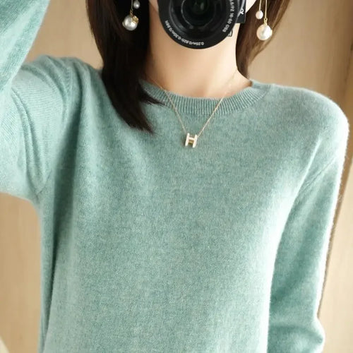 2024 Women Sweater Spring Autumn Long Sleeve O-neck Pullovers Warm