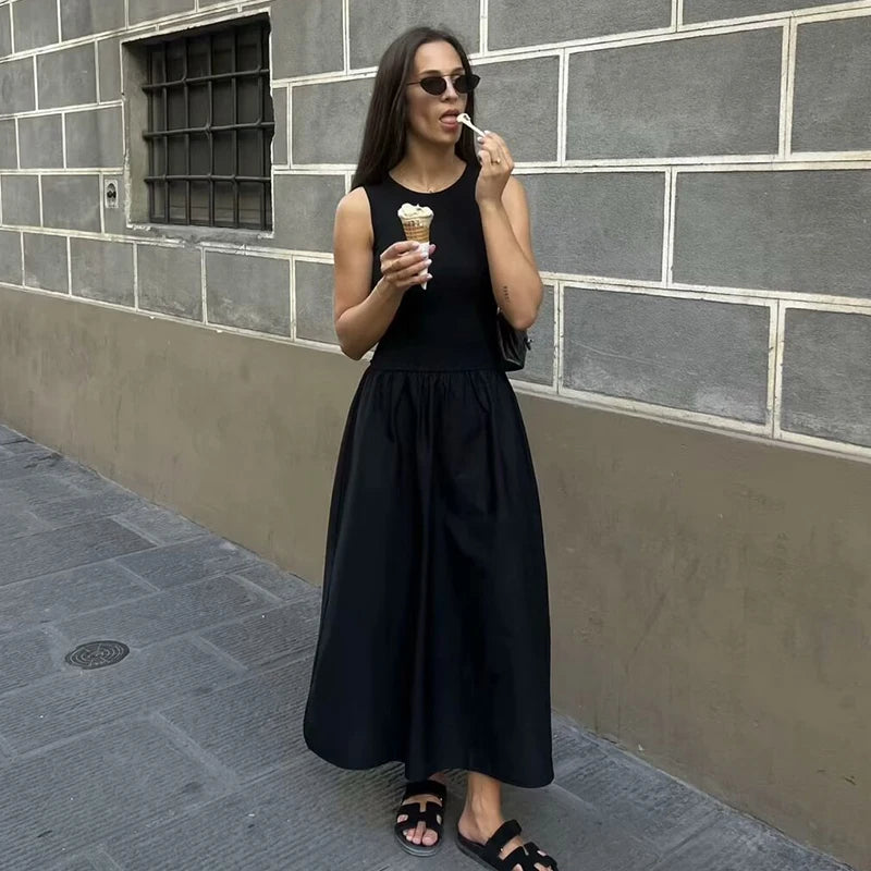 Dresses Summer Women's 2025 New Chic Slim Simple Elegant Holiday Dress