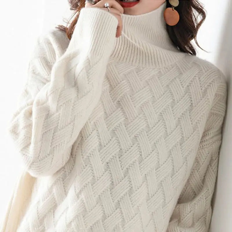 2024 New Women Loose Sweater Winter Casual Chic Cashmere Oversize