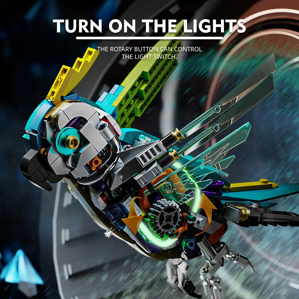 Technical Mechanical Shark Parrot Mantis Insect Sea Animal Life Set