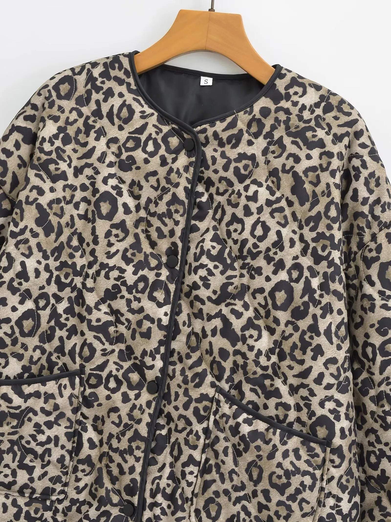 TRAF Leopard Print Jackets for Women Coats Oversized Jackets Woman