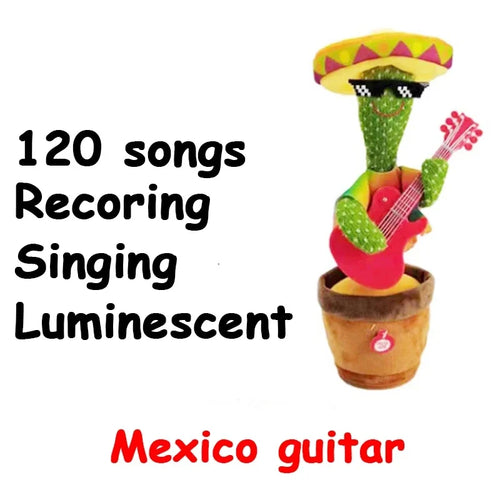 Rechargeable Dancer Cactus Glowing Dancing Electronic Plush Toys Can