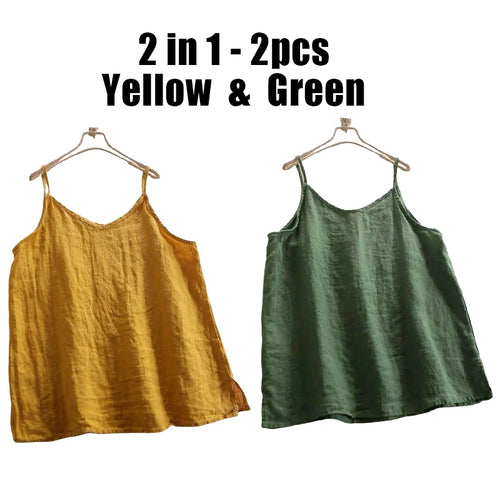 Summer Simple All-match Top Loose Thin Camisole Solid V-neck Vest