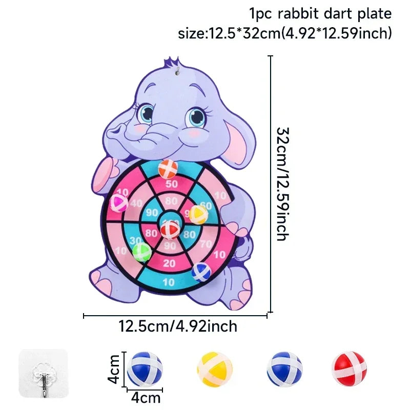 Jungle Animal Dart Plate Board Panda Safari Birthday Party Favors Kids