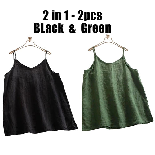 Summer Simple All-match Top Loose Thin Camisole Solid V-neck Vest
