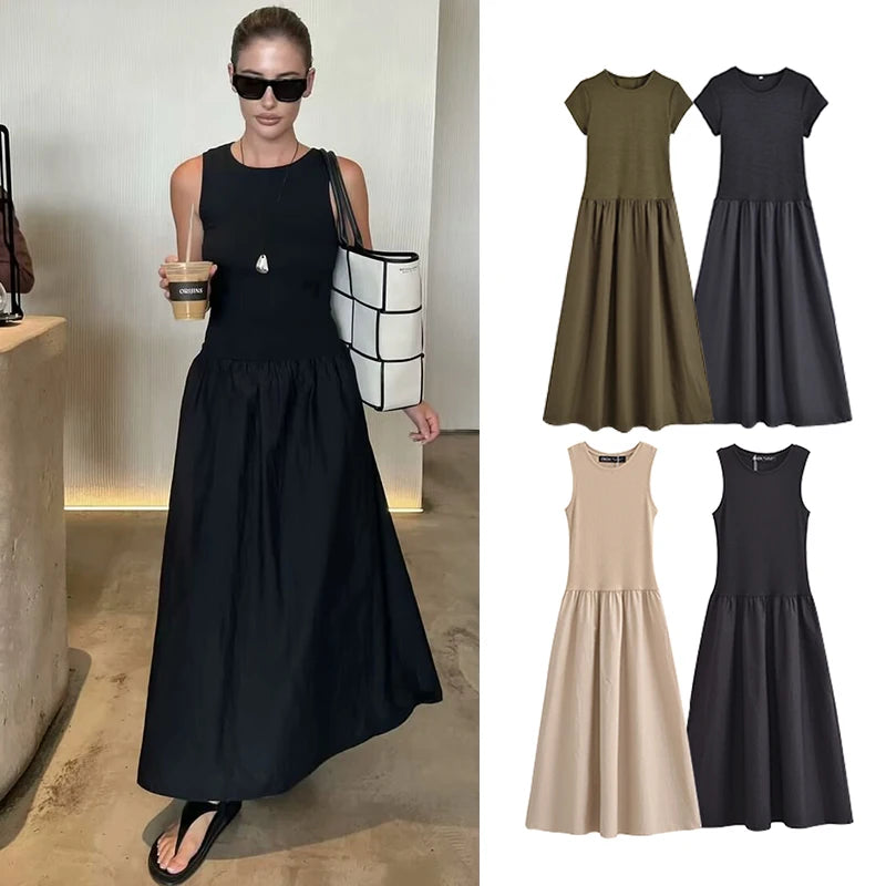 Dresses Summer Women's 2025 New Chic Slim Simple Elegant Holiday Dress
