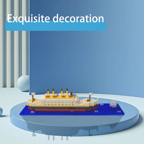 Building block assembly toy Titanic giant boy girl puzzle cruise ship