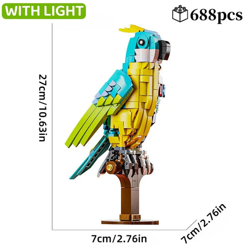 Technical Mechanical Shark Parrot Mantis Insect Sea Animal Life Set