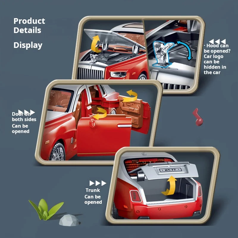 Simulation Rolls-Royce Phantom Model Car Model Ornaments Luxury Car