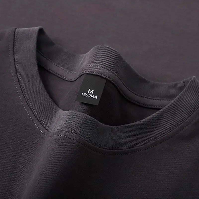 600grams 100% Cotton Men Oversized Heavyweight T Shirt Summer Women