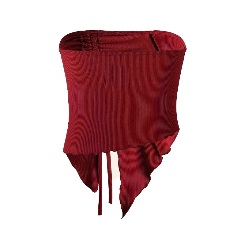 Spring and Summer New Drawstring Red Valentine's Day Party Ins Style