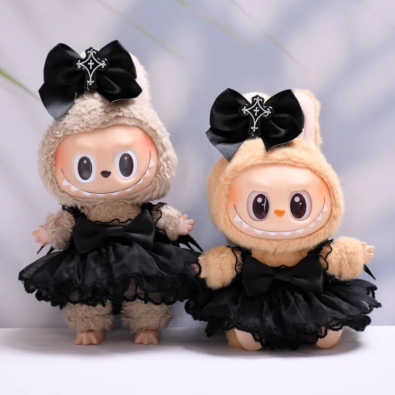 Labubu Clothes Fashion Gothic Style Skirt Labubu Doll Clothes Pendant