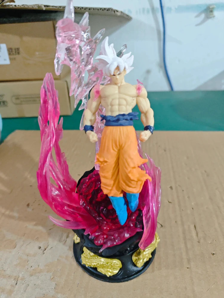24cm Anime Dragon Ball Can Emit Light Figure Ultra Instinct Son Goku