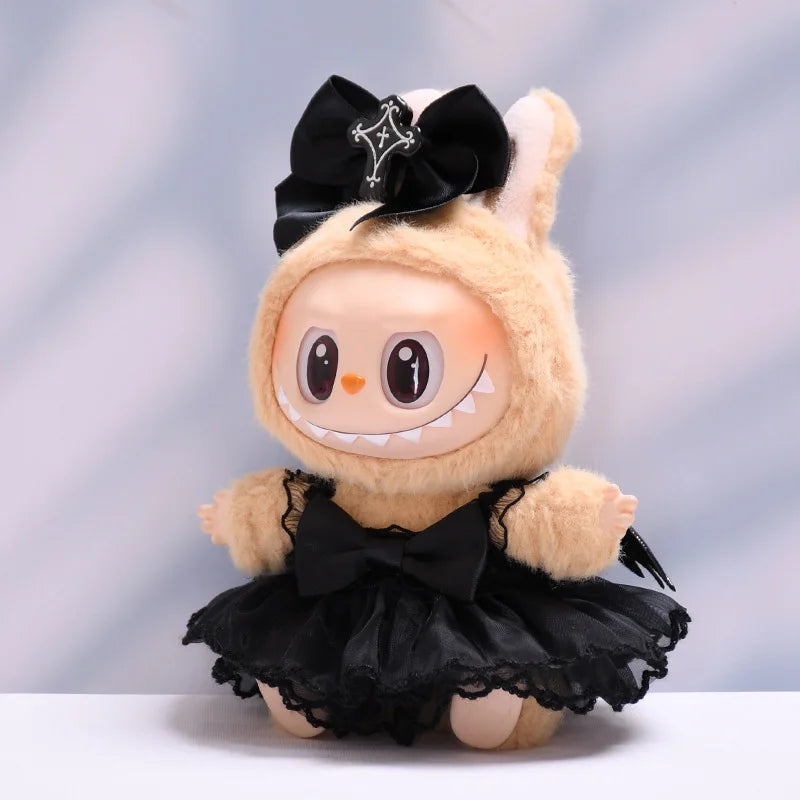 Labubu Clothes Fashion Gothic Style Skirt Labubu Doll Clothes Pendant
