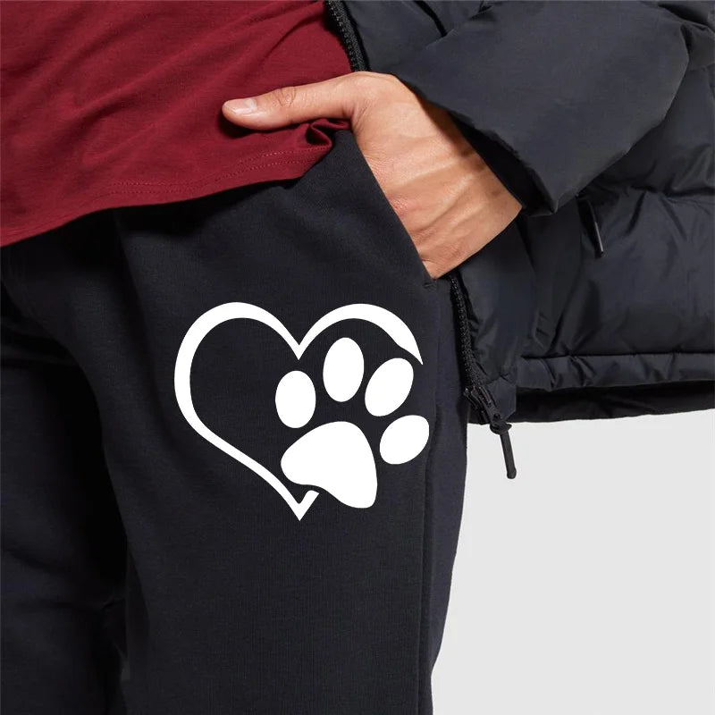 Women's Cat's Paw Printed Sweatpants High Quality Fitness Pants