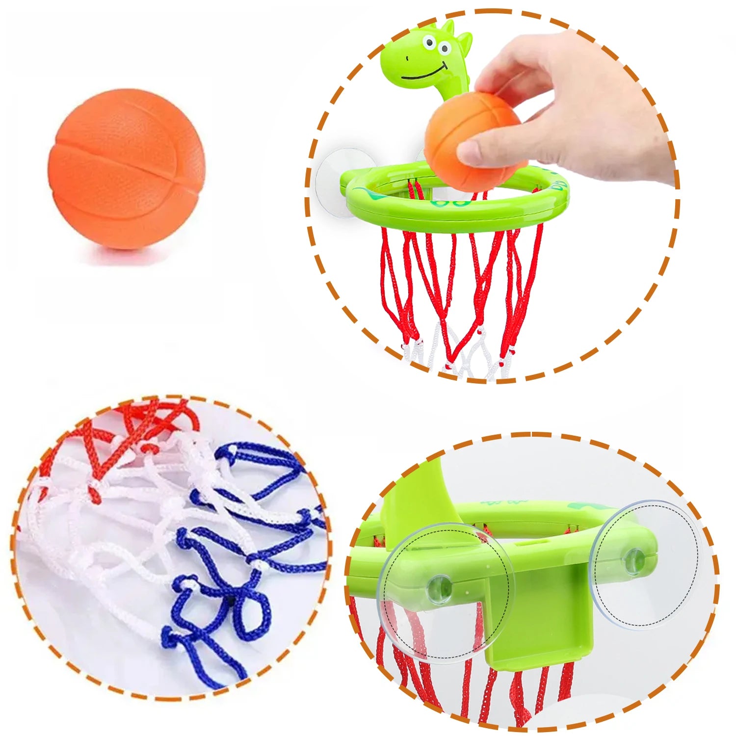 Baby Bath Toy Children Water Play Toys Set Bathroom Bathtub Suction