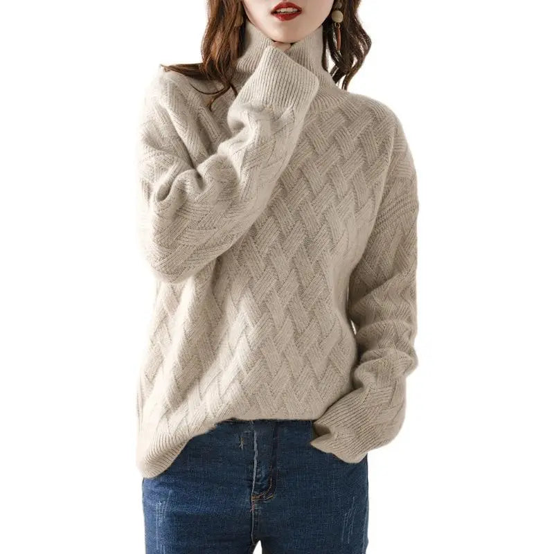 2024 New Women Loose Sweater Winter Casual Chic Cashmere Oversize