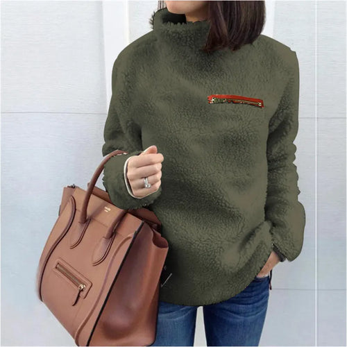 Winter Super Soft and Comfortable Solid Color Turtleneck Pullover