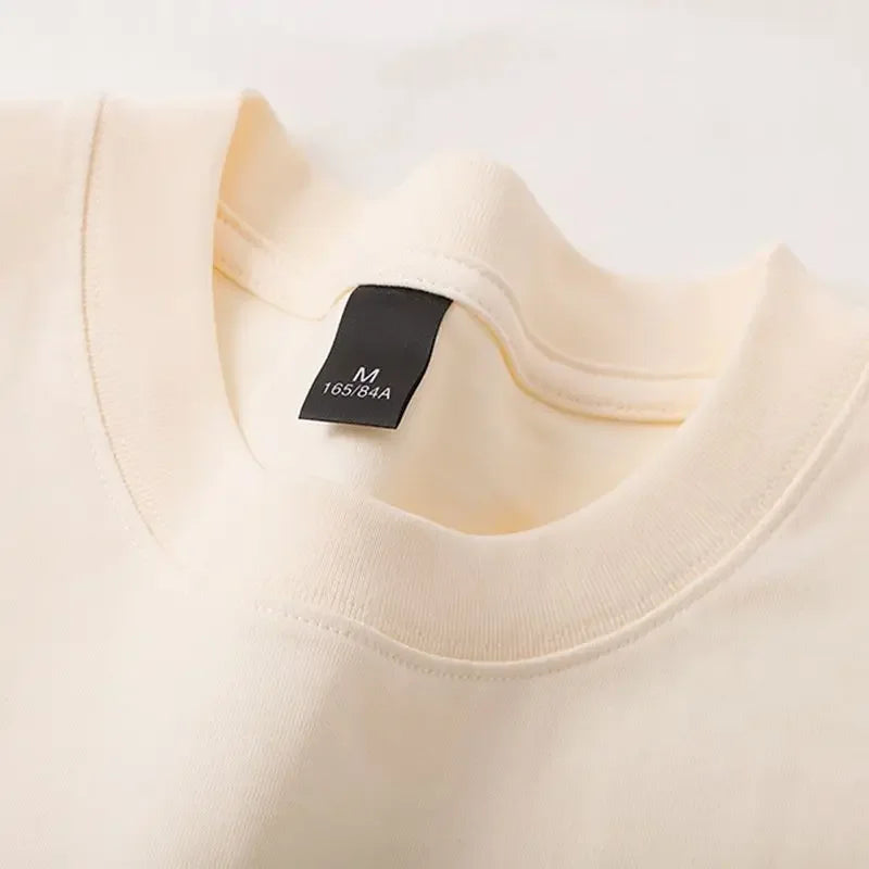 600grams 100% Cotton Men Oversized Heavyweight T Shirt Summer Women