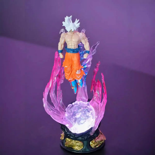 24cm Anime Dragon Ball Can Emit Light Figure Ultra Instinct Son Goku
