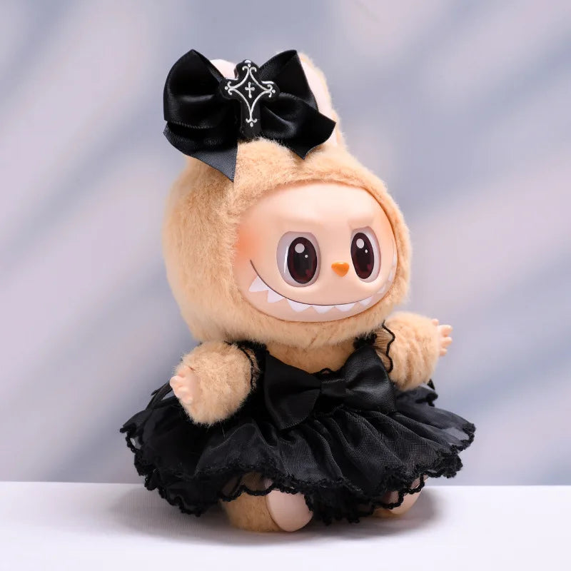 Labubu Clothes Fashion Gothic Style Skirt Labubu Doll Clothes Pendant
