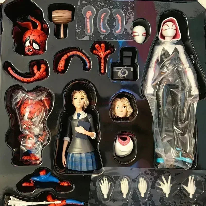 2024 Spiderman Gwen Peter Action Figure Anime Spider-verse Collection