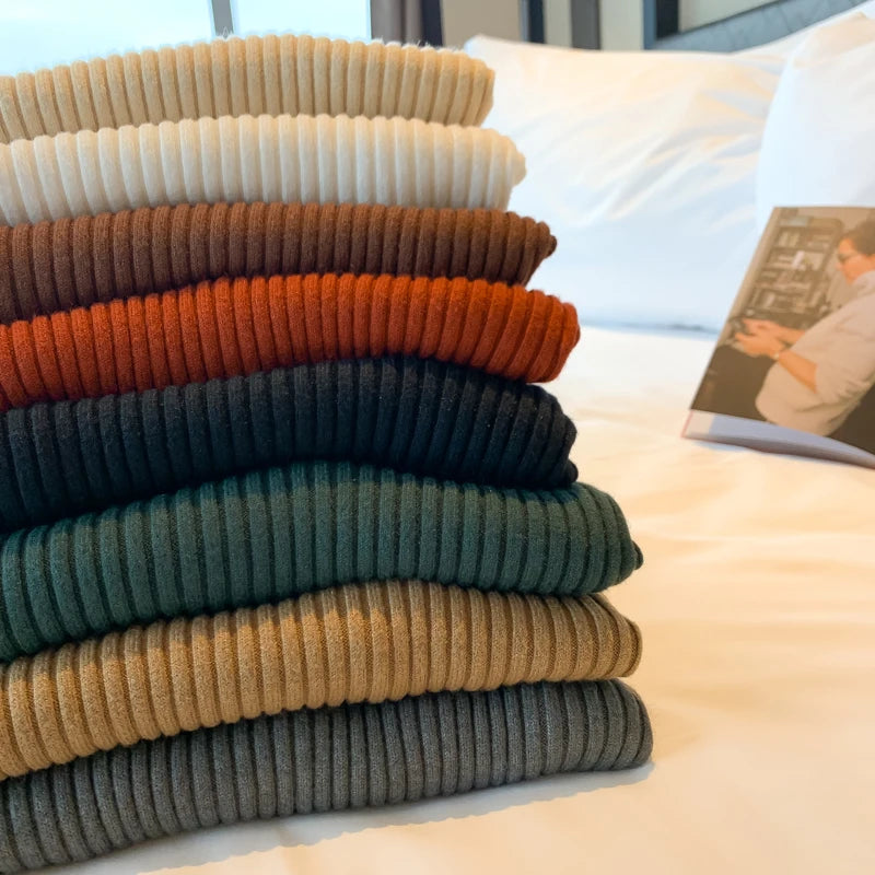 Chic Autumn Winter 2025 Pullovers Women Long Sleeve Casual Turtleneck