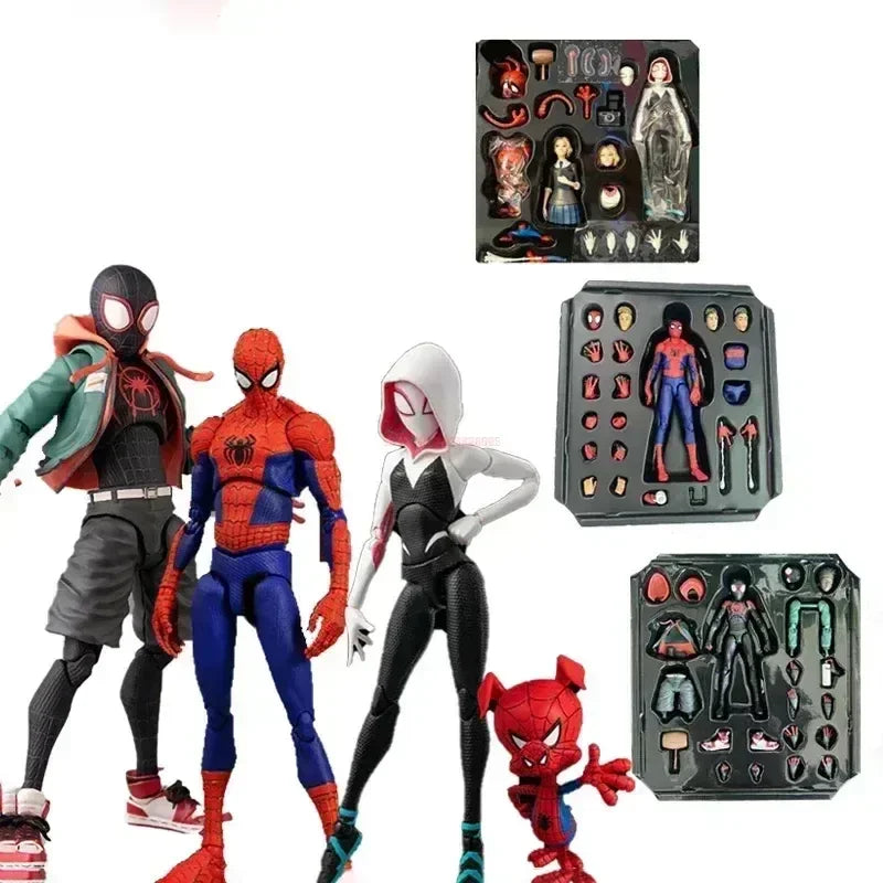 2024 Spiderman Gwen Peter Action Figure Anime Spider-verse Collection
