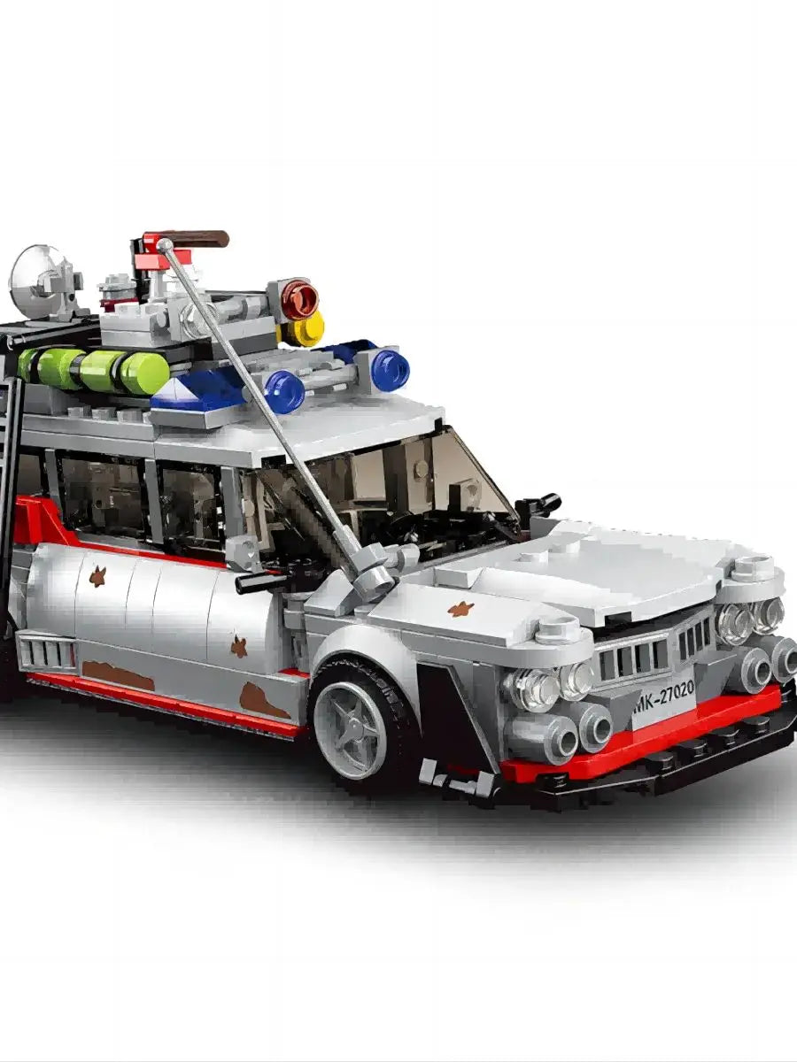 Technology car model building blocks MOC mini ghost movie car assembly