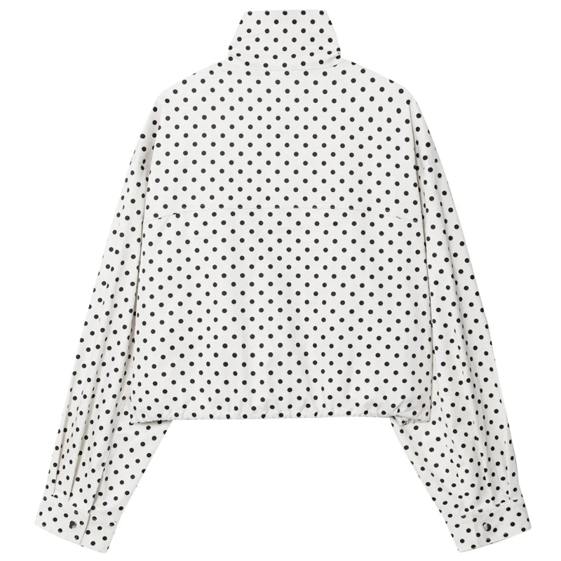 HXAO Polka Dot Bomber Jacket Women's Jackets Demi-Season Oversized