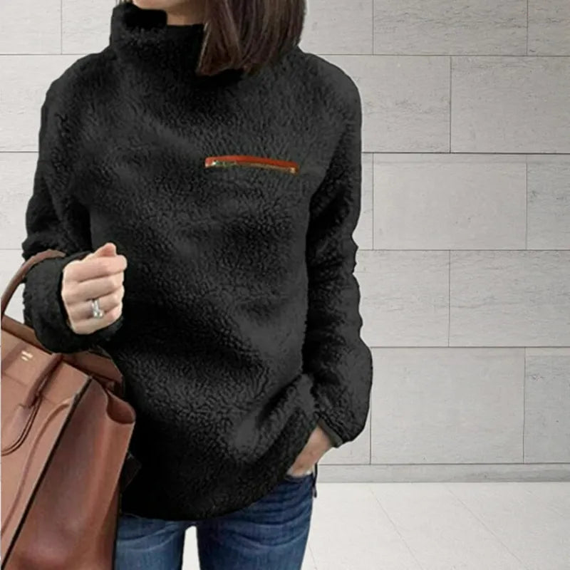 Winter Super Soft and Comfortable Solid Color Turtleneck Pullover
