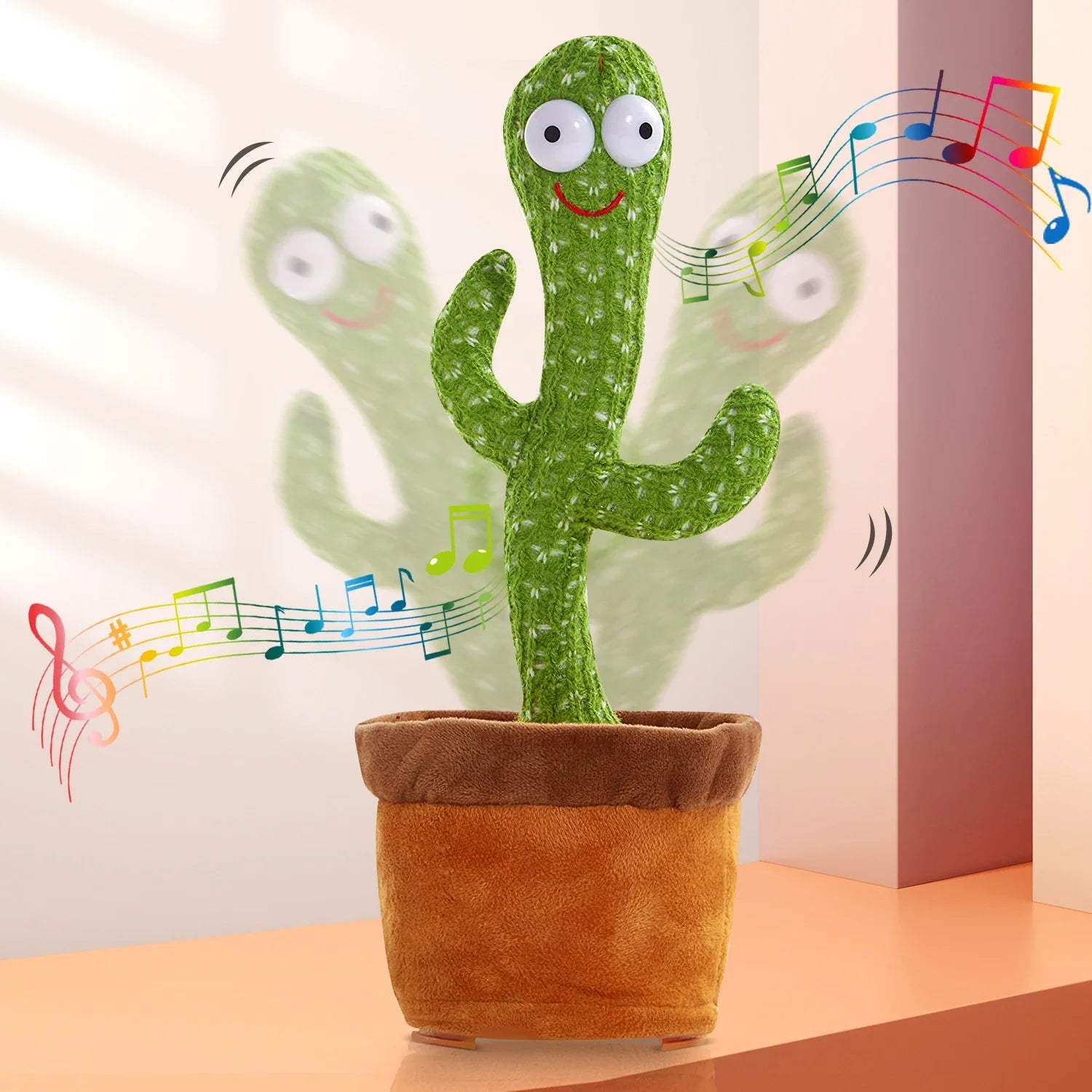 Rechargeable Dancer Cactus Glowing Dancing Electronic Plush Toys Can